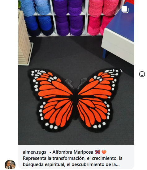 Mariposa naranja compartida por una comunidad